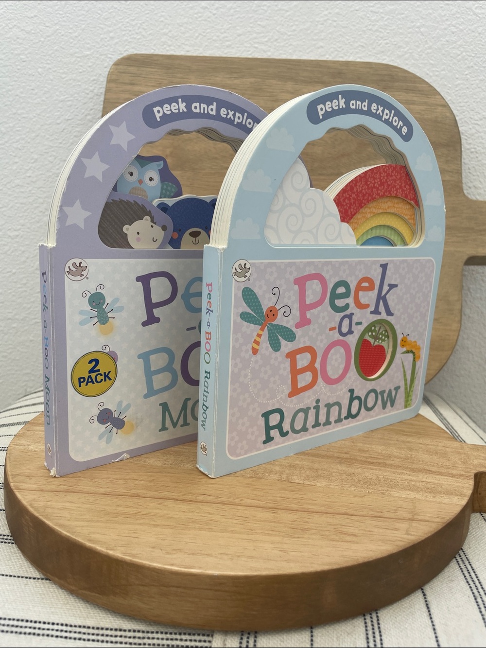 SALE! 50% Off Peek-a-Boo Rainbow & Moon Books - Set of 2